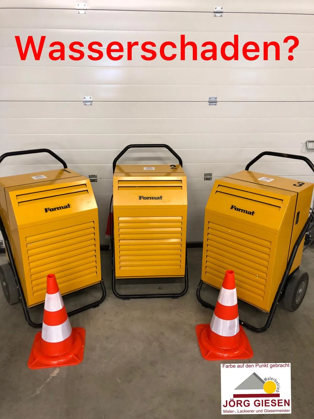 Kondenstrockner zur technischen Trocknung nach Wasserschaden